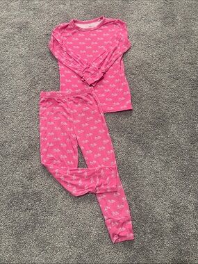 Posh Peanut Hot Pink Barbie Logo Pajama Set